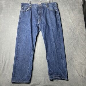 Levi 501 Jeans Men's Actual Size 40X30 Dark Wash Button Fly
